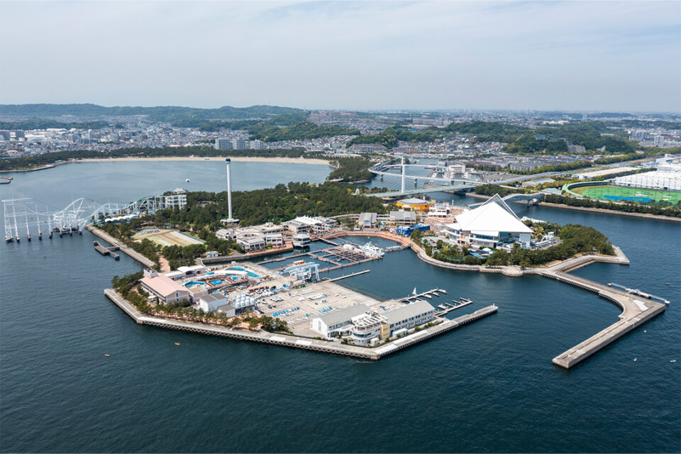 八景島シーパラダイスの俯瞰写真