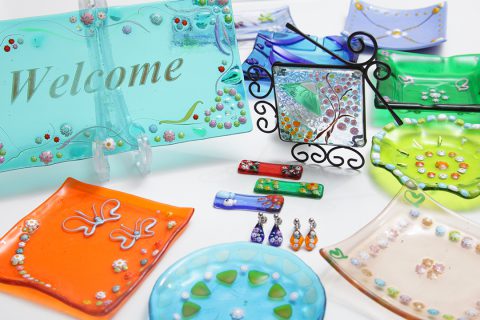 上田工芸のガラスアート作品