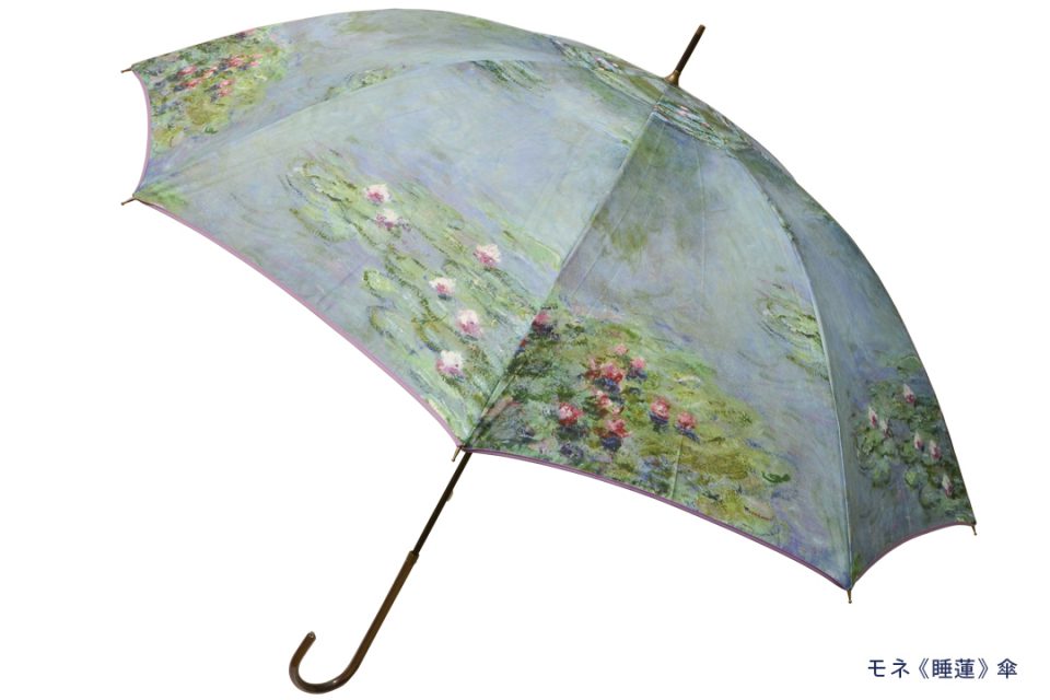 クロードモネ睡蓮がプリントされた雨傘