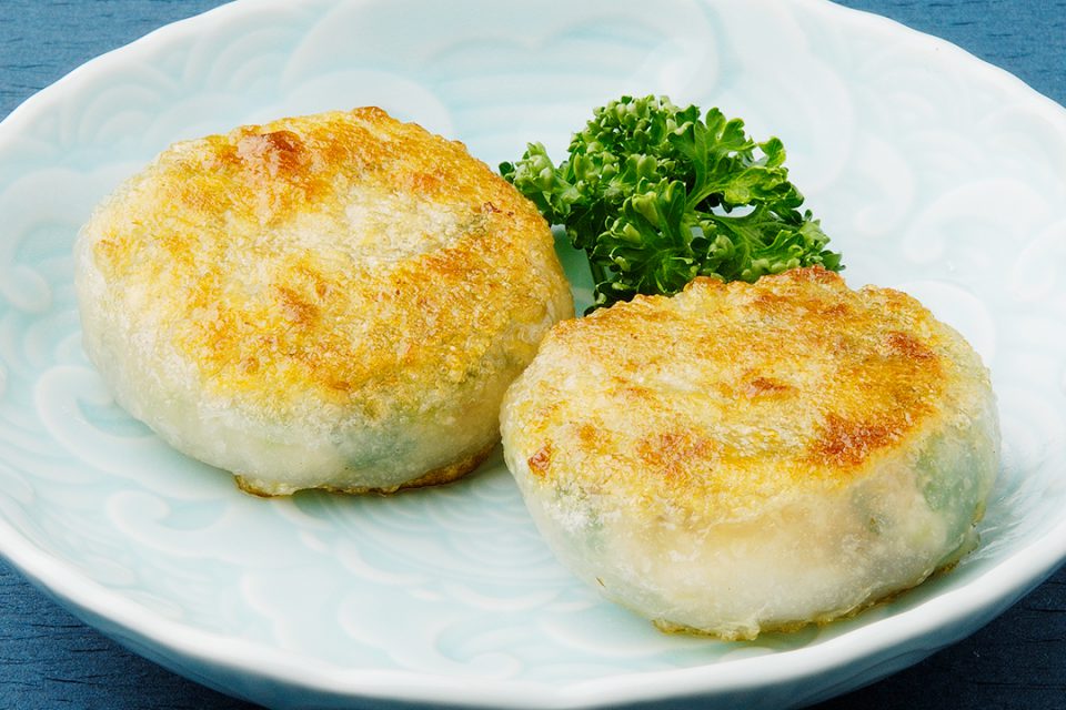 同發別館の海老とニラ入り焼きお餅