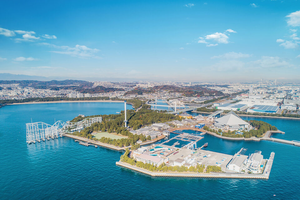 八景島シーパラダイスの俯瞰写真