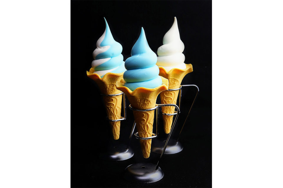 江の島カレーおでんの江の島スーパーソーダソフトクリーム