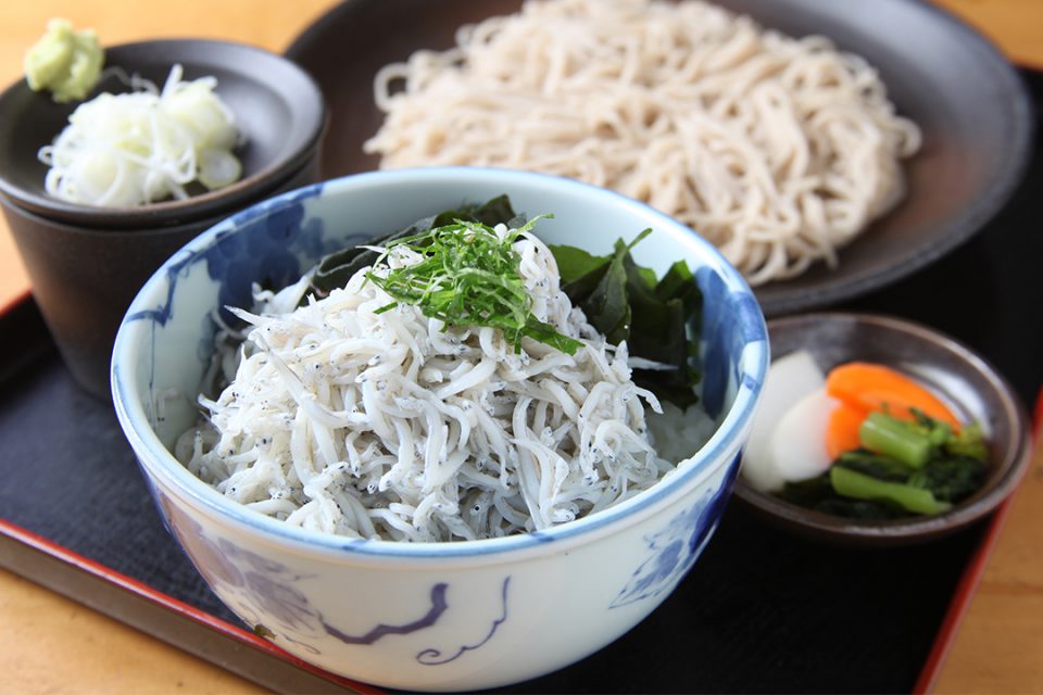 そばや繁茂のしらす丼セット