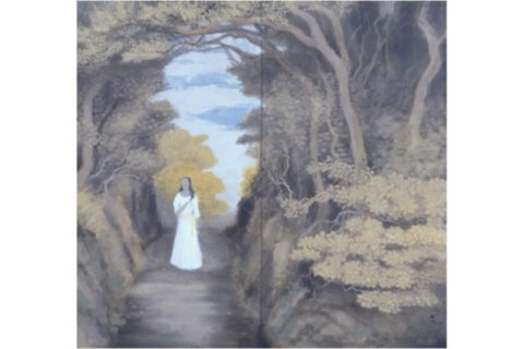 山本 丘人《路上の天使》1975年 第2回遊星展 成川美術館蔵