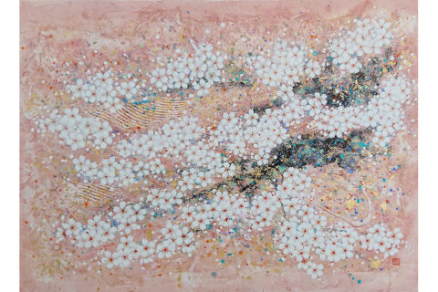 Kazuo Yoshizawa 《Cherry Blossoms》 2023 53.0 x 72.7 cm Narukawa Art Museum Collection