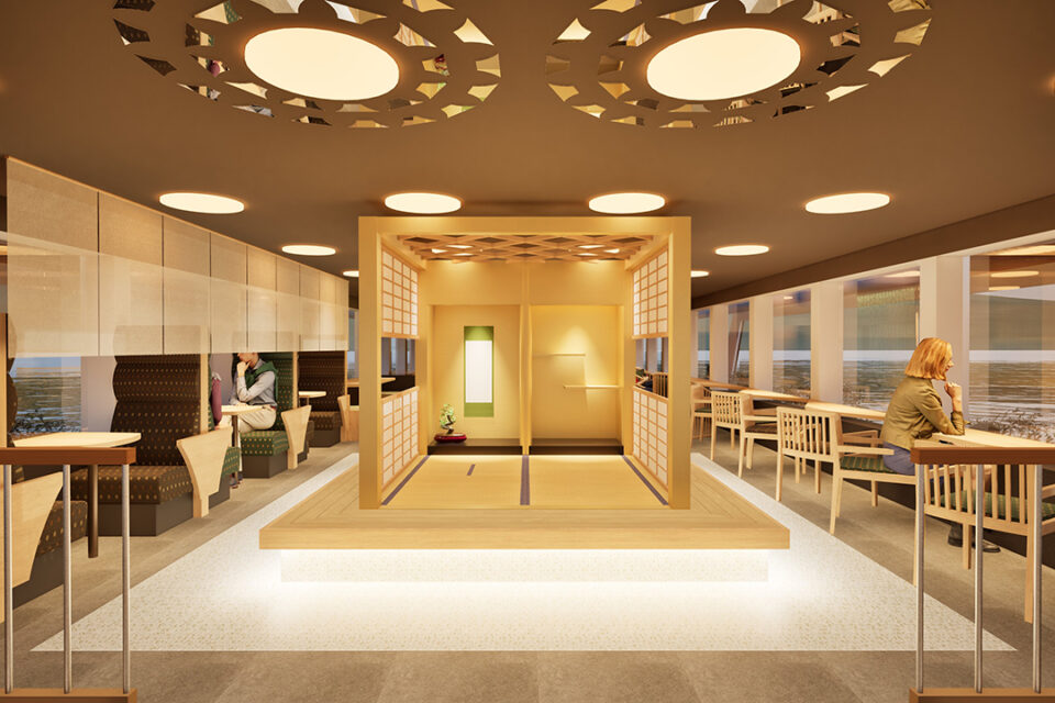 箱根遊船 大茶会　2階「黄金茶室」