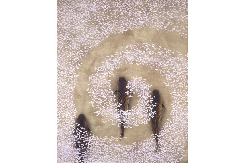 牧 進《花逍遥》1997年 162.1×130.3cm 成川美術館蔵