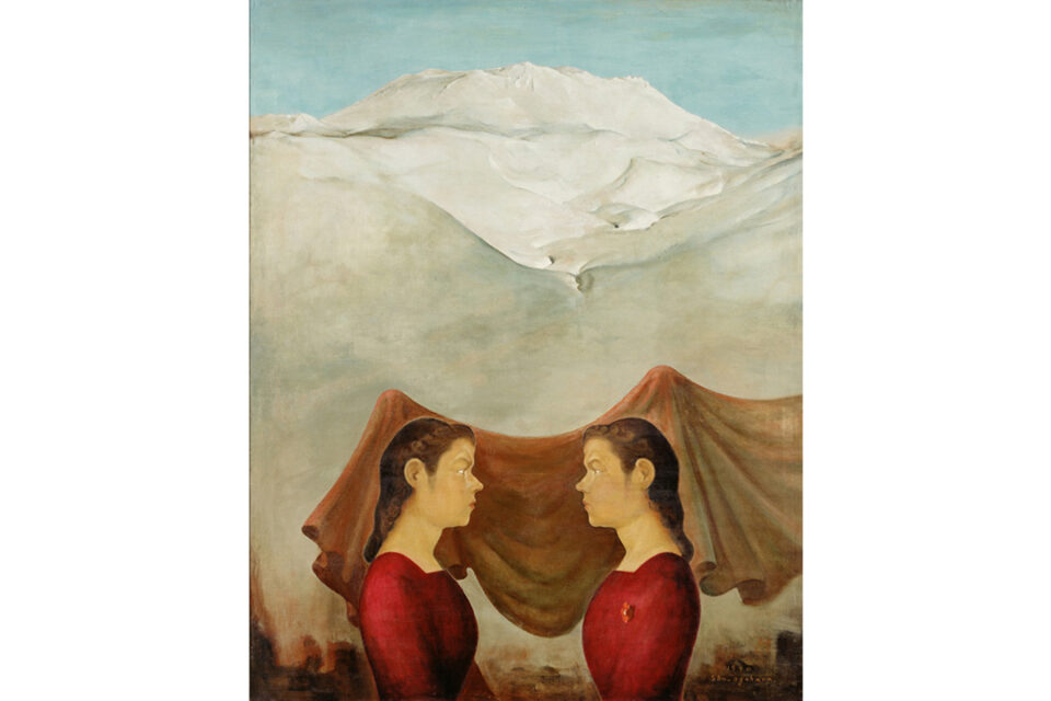 小川原脩《双生児対話》1940年　油彩、カンヴァス　横浜美術館蔵