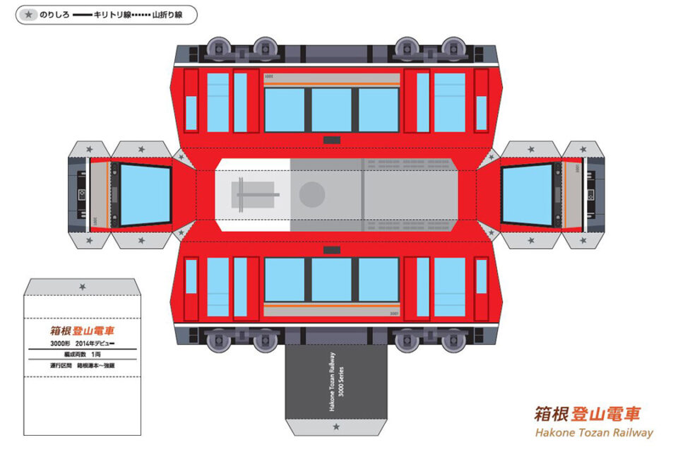 箱根登山電車オリジナルペーパークラフト