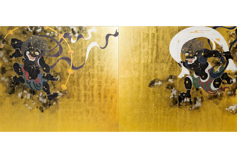 西嶋 豊彦 《半導体風神雷神図》 2024年