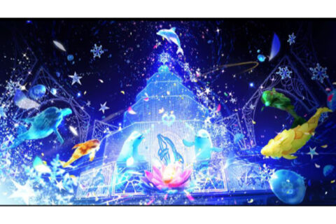 横浜・八景島シーパラダイスのLIGHTIA クリスタルツリー