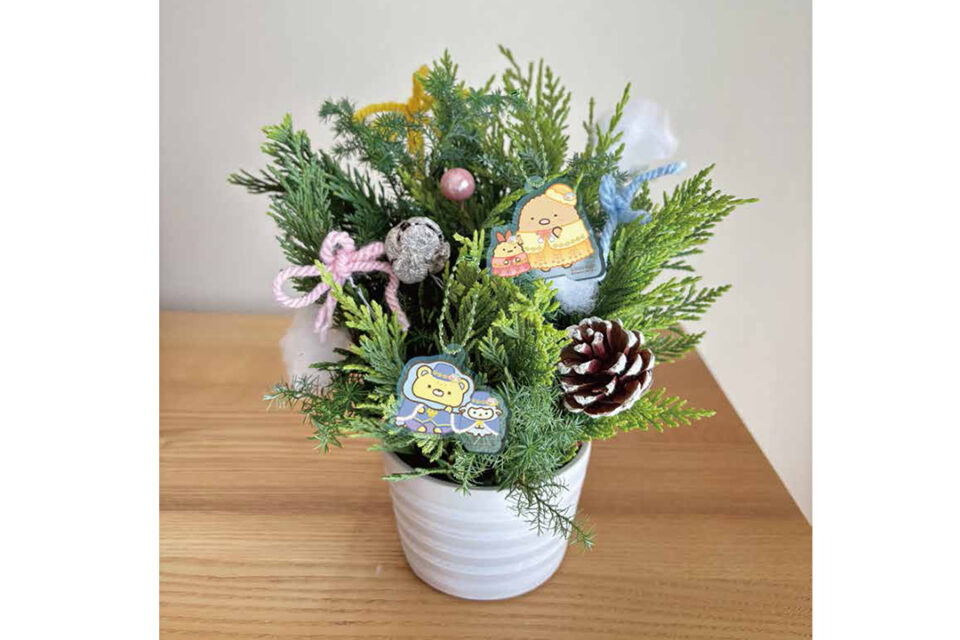 生木でつくるminiクリスマスツリーづくりワークショップ ※イメージ