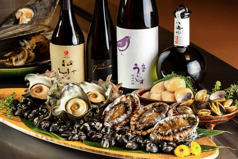 横浜ベイシェラトンの鉄板焼「さがみ」の「春の貝づくしコース」