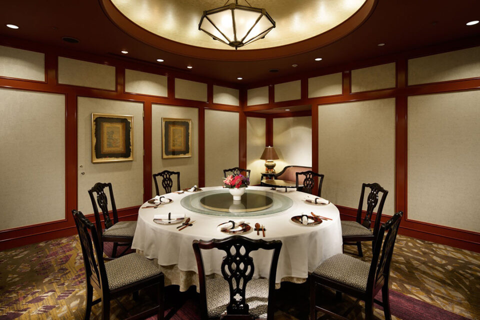横浜ベイシェラトンの中国料理「彩龍」店内